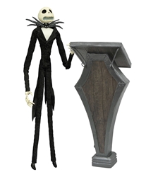 Nightmare Before Christmas 25th Anniversary Jack Skellington with Podium Coffin Doll Pack 