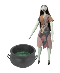 Nightmare Before Christmas 25th Anniversary Sally with Cauldron Coffin Doll Pack 