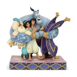Disney Traditions Aladdin Genie "Group Hug" Statue 