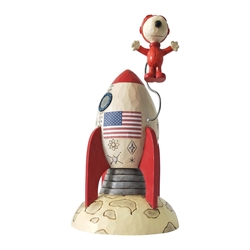 Jim Shore Peanuts Snoopy Astronaut "The Beagle Has Landed" Statue 