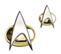 Star Trek Next Generation Communication Badge And Lapel Pin Replica Set 
