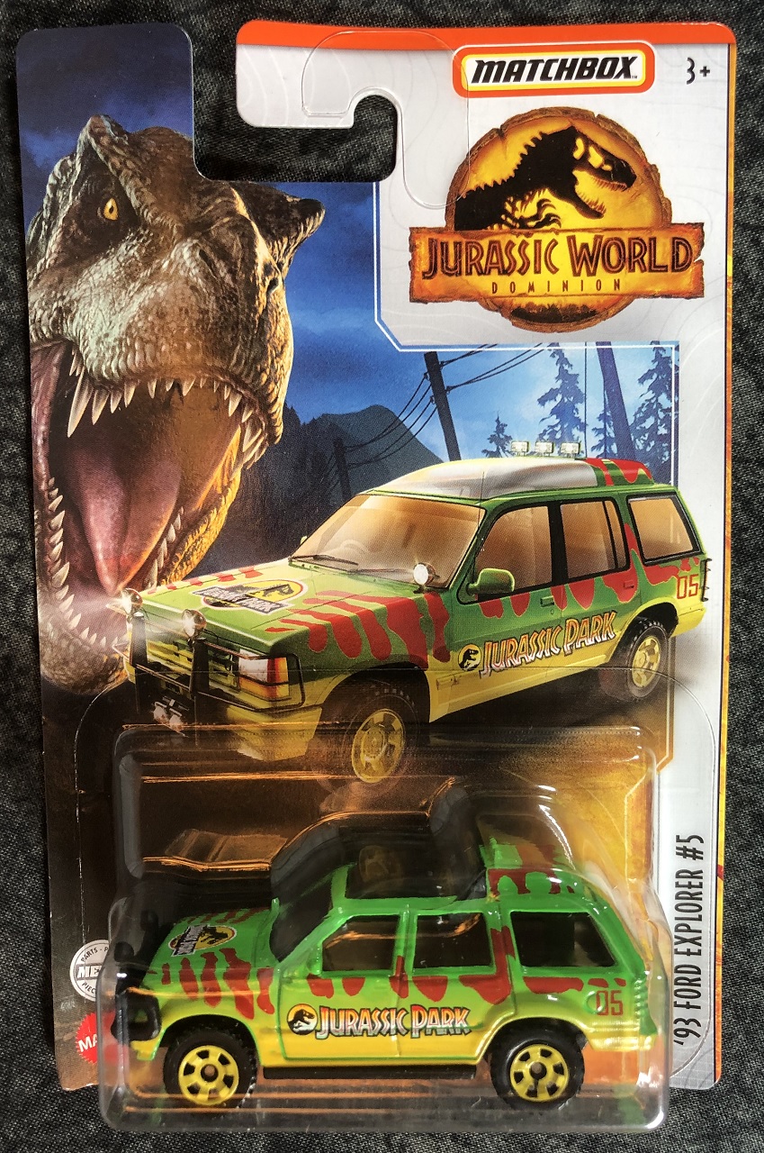 Jurassic World Matchbox 1993 Ford Explorer #5 die-cast vehicle 